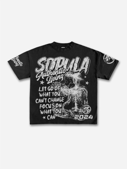 Studio Real Wise Vintage Print Pattern Cotton T-Shirt