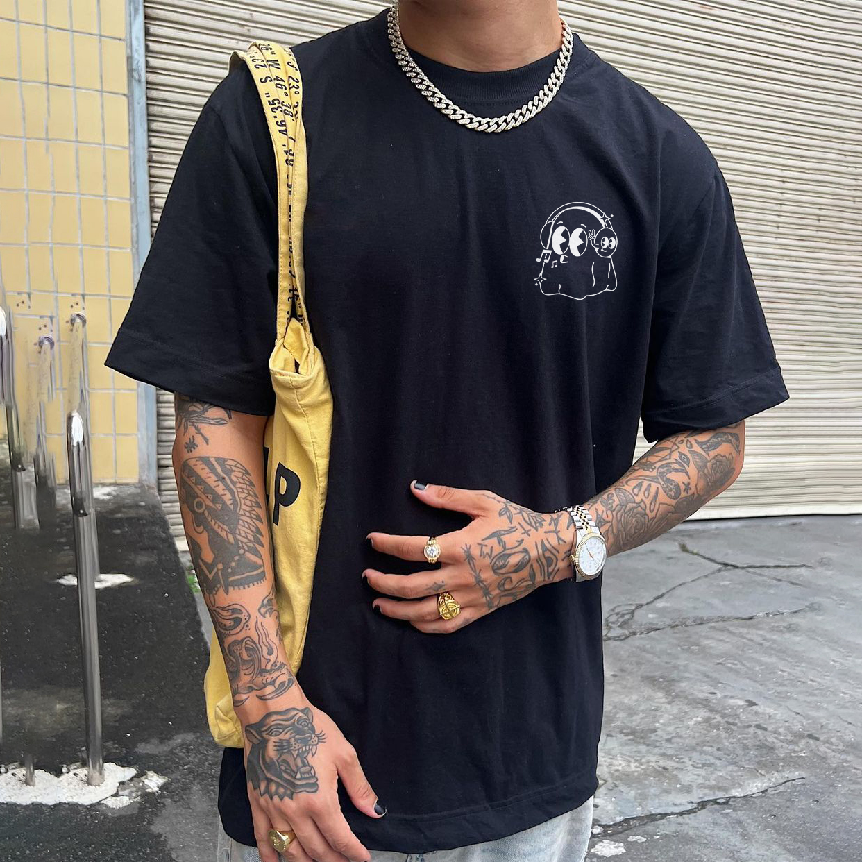 Life's Better With Music Printed T-shirt（Double-sided Print）