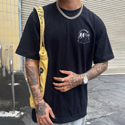 Life's Better With Music Printed T-shirt（Double-sided Print）