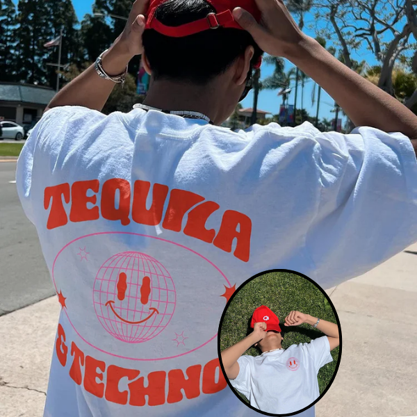 Tequila & Techno Printed T-shirt（Double-sided Print）