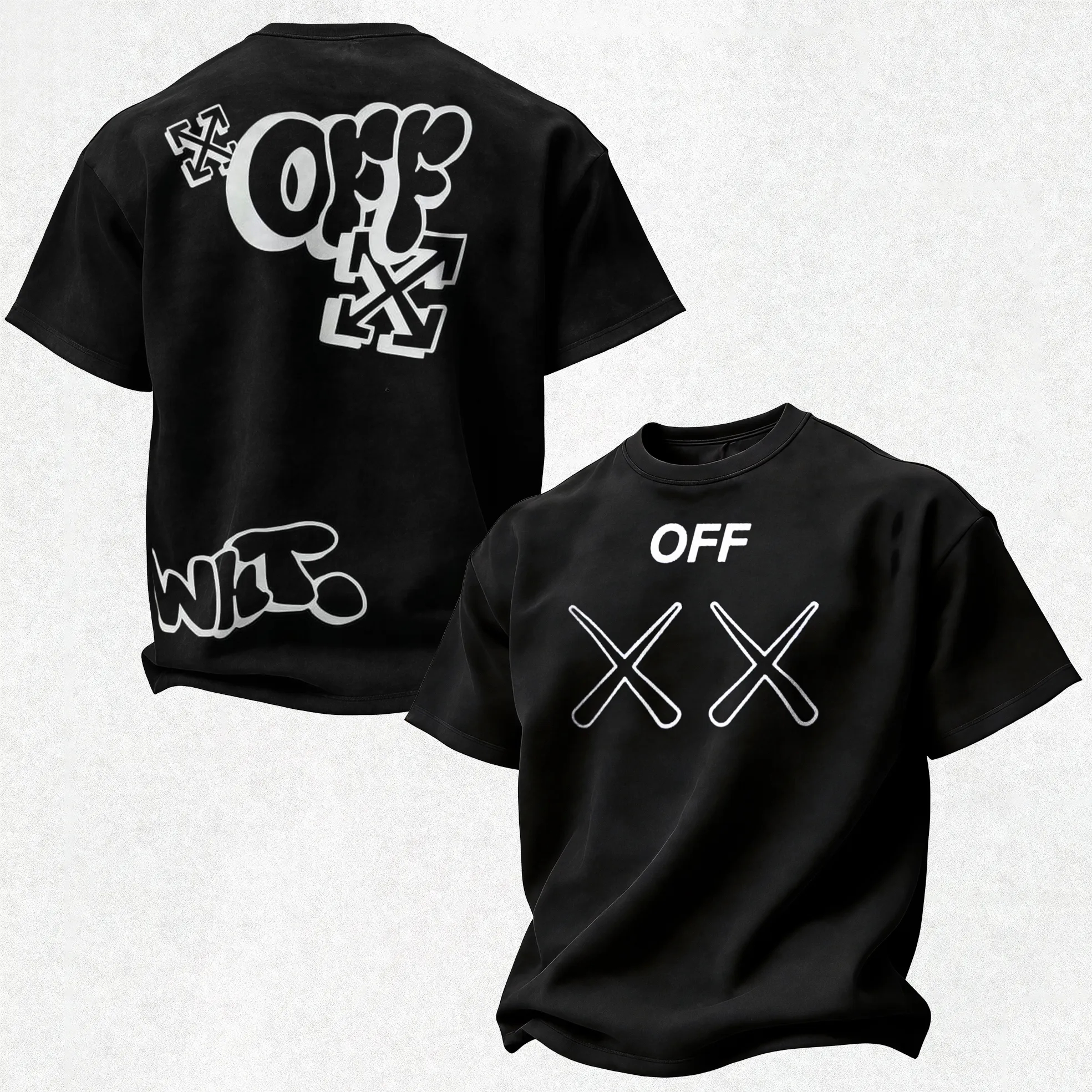 Off-White Graffiti Off Text Arrow Printed Men's T-shirt