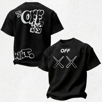 Off-White Graffiti Off Text Arrow Printed Men's T-shirt