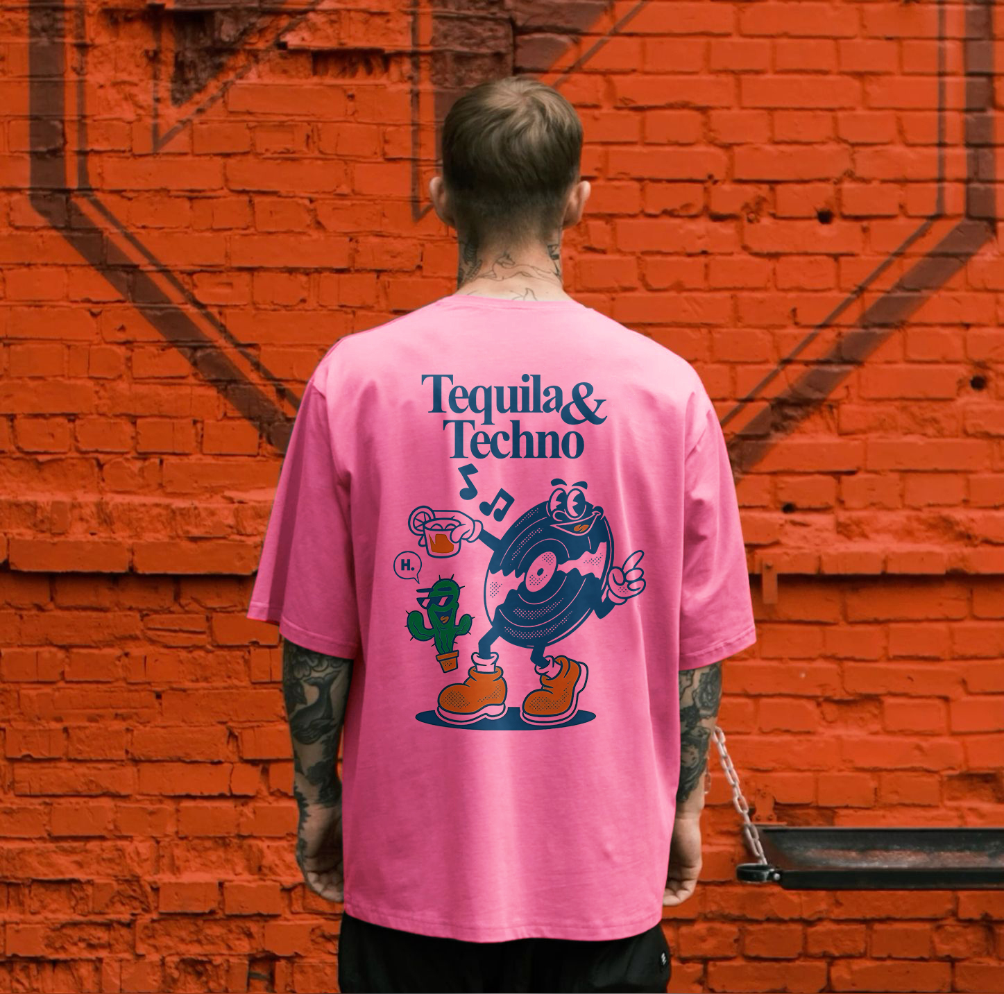 Tequila & Techno Printed T-shirt（Double-sided Print）