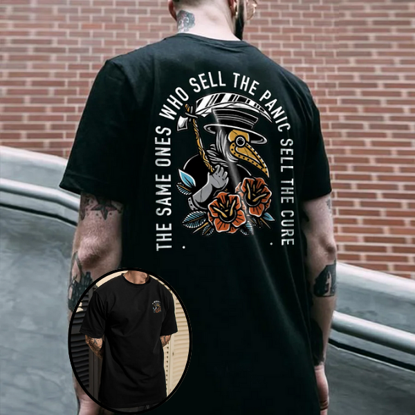 The Same Ones Who Sell The Panic Sell The Cure Printed T-shirt（Double-sided Print）