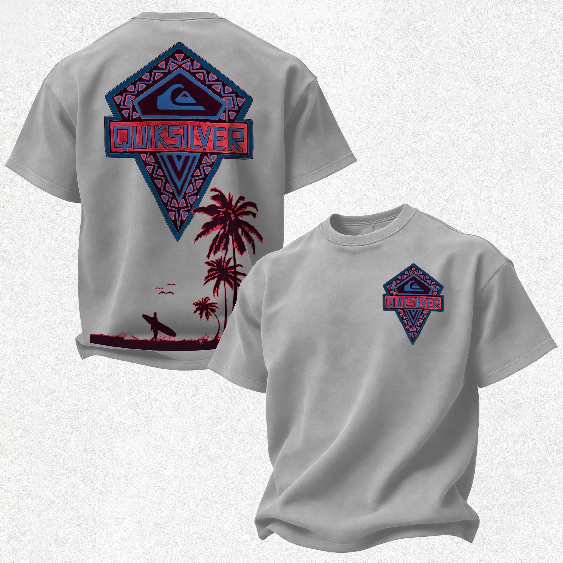 Quiksilver Simple Wave Logo Printed Men's T-shirt