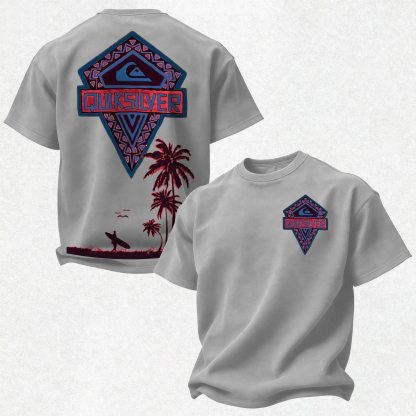 Quiksilver Simple Wave Logo Printed Men's T-shirt
