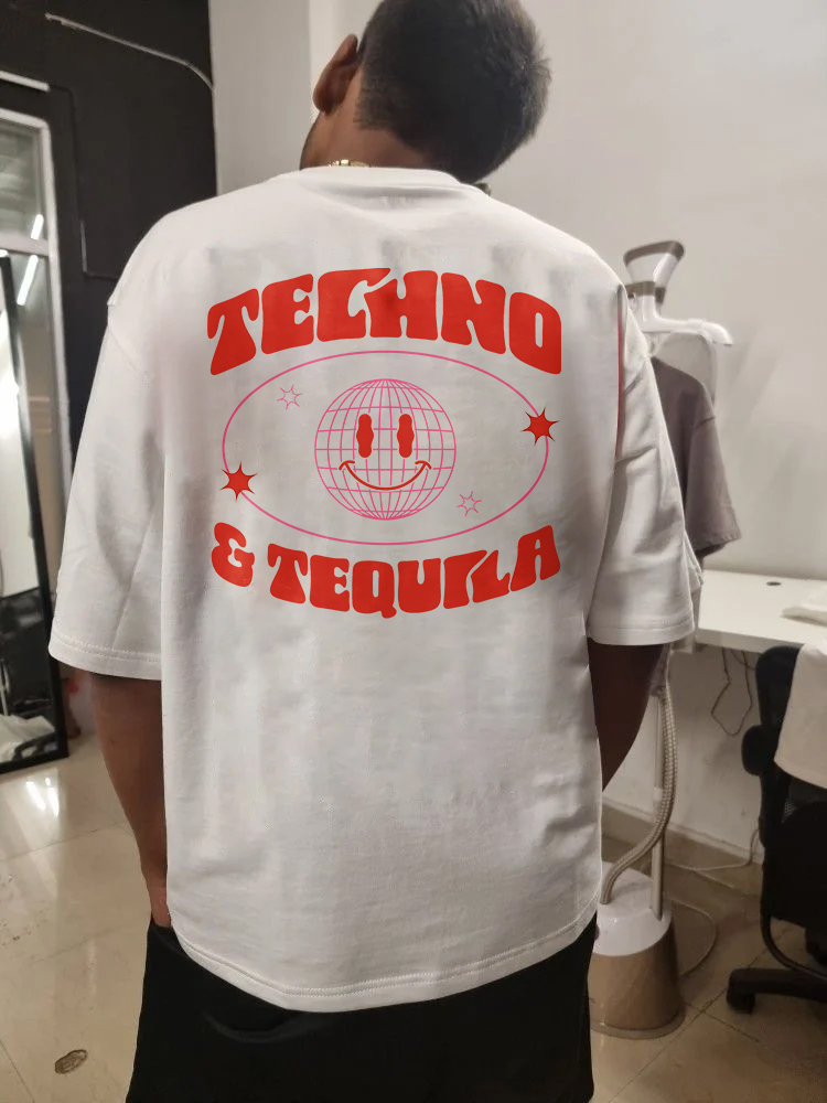 Tequila & Techno Printed T-shirt（Double-sided Print）