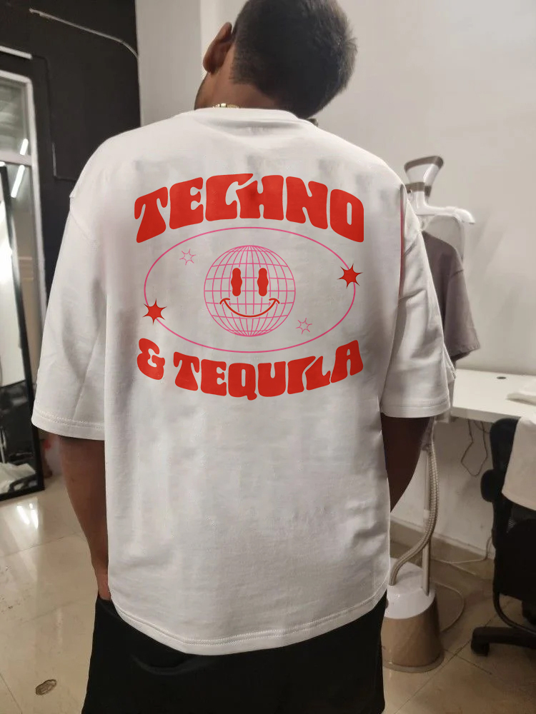 Tequila & Techno Printed T-shirt（Double-sided Print）
