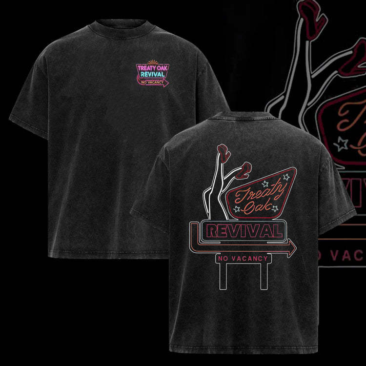 Treaty Oak Revival Printed Vintage Washed T-shirt（Double-sided Print）