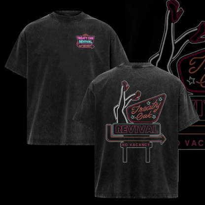 Treaty Oak Revival Printed Vintage Washed T-shirt（Double-sided Print）