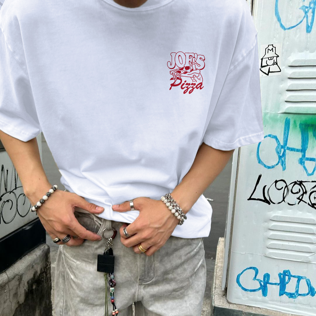 Joe's Pizza Printed T-shirt（Double-sided Print）