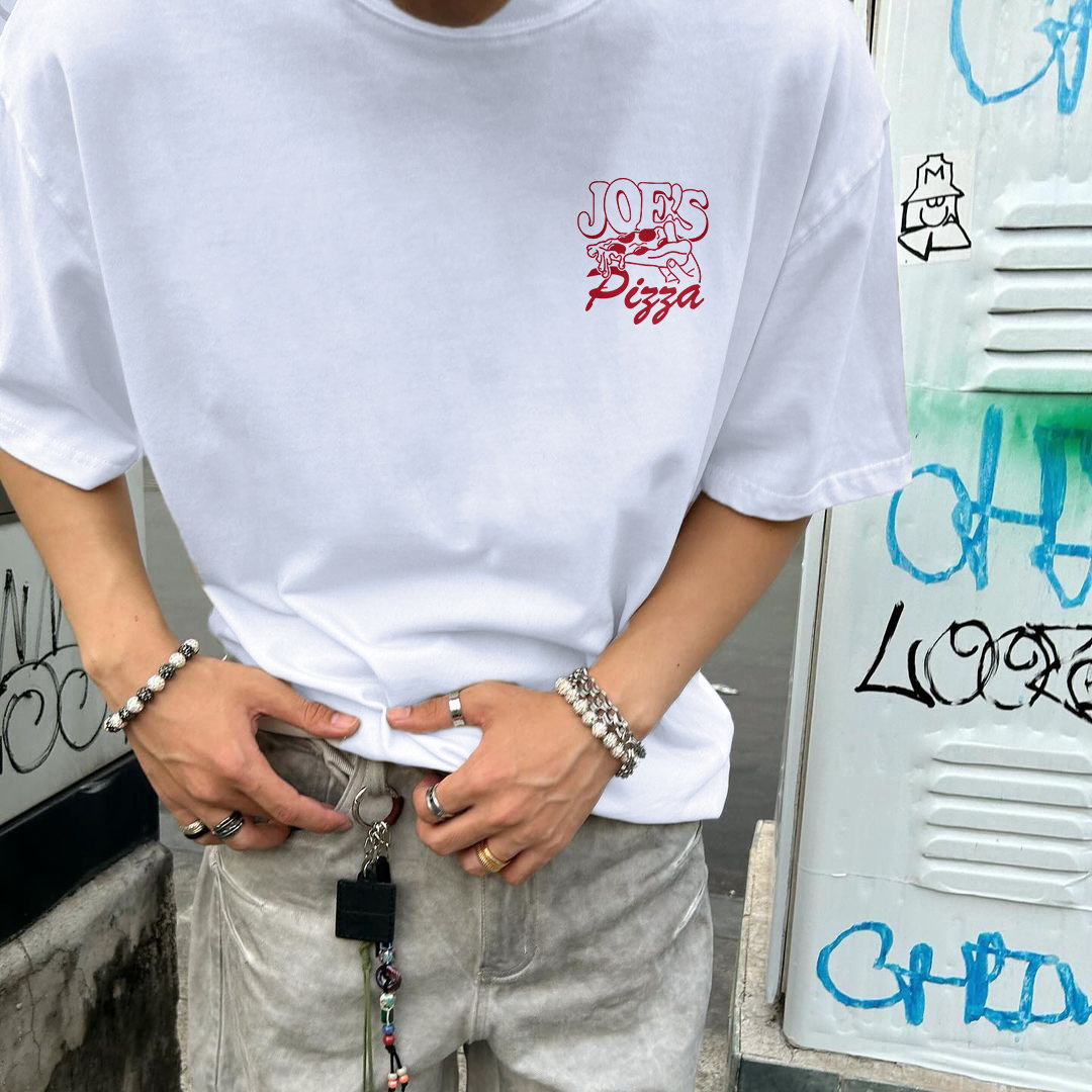 Joe's Pizza Printed T-shirt（Double-sided Print）