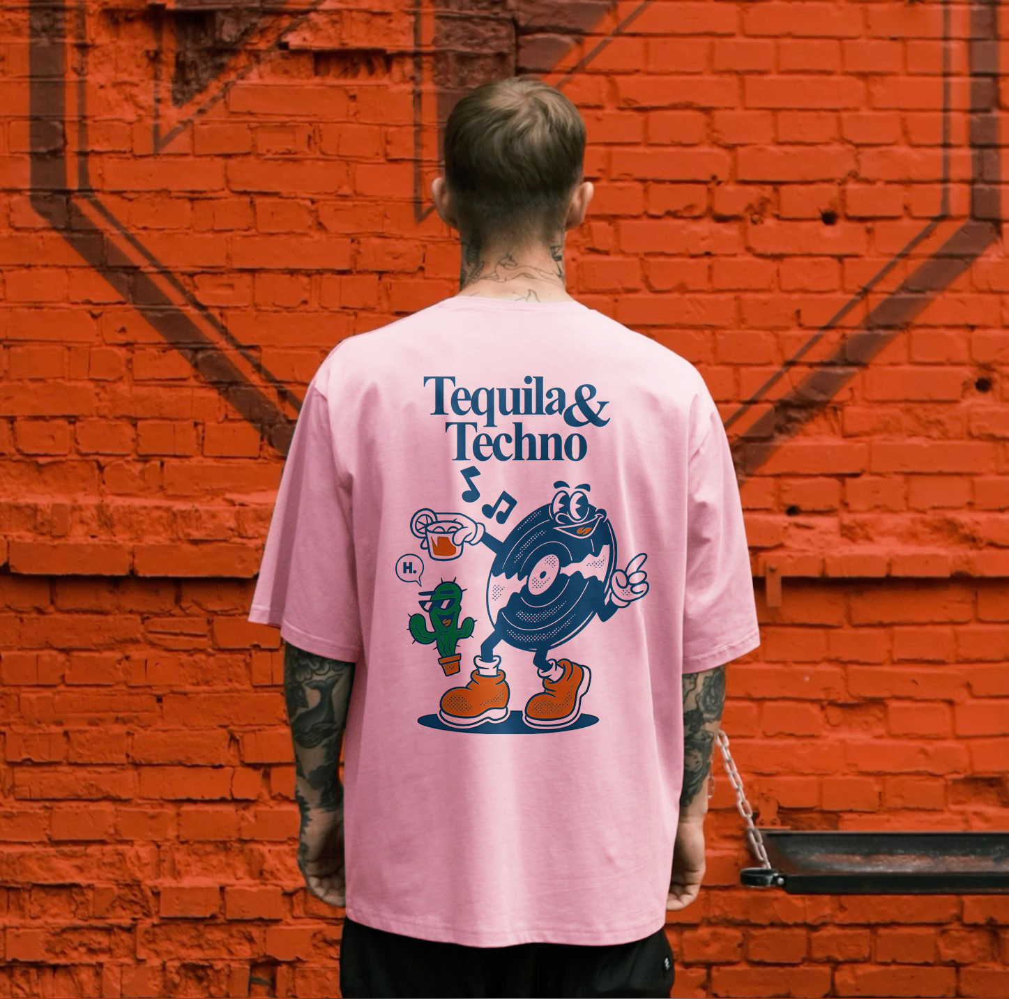 Tequila & Techno Printed T-shirt（Double-sided Print）