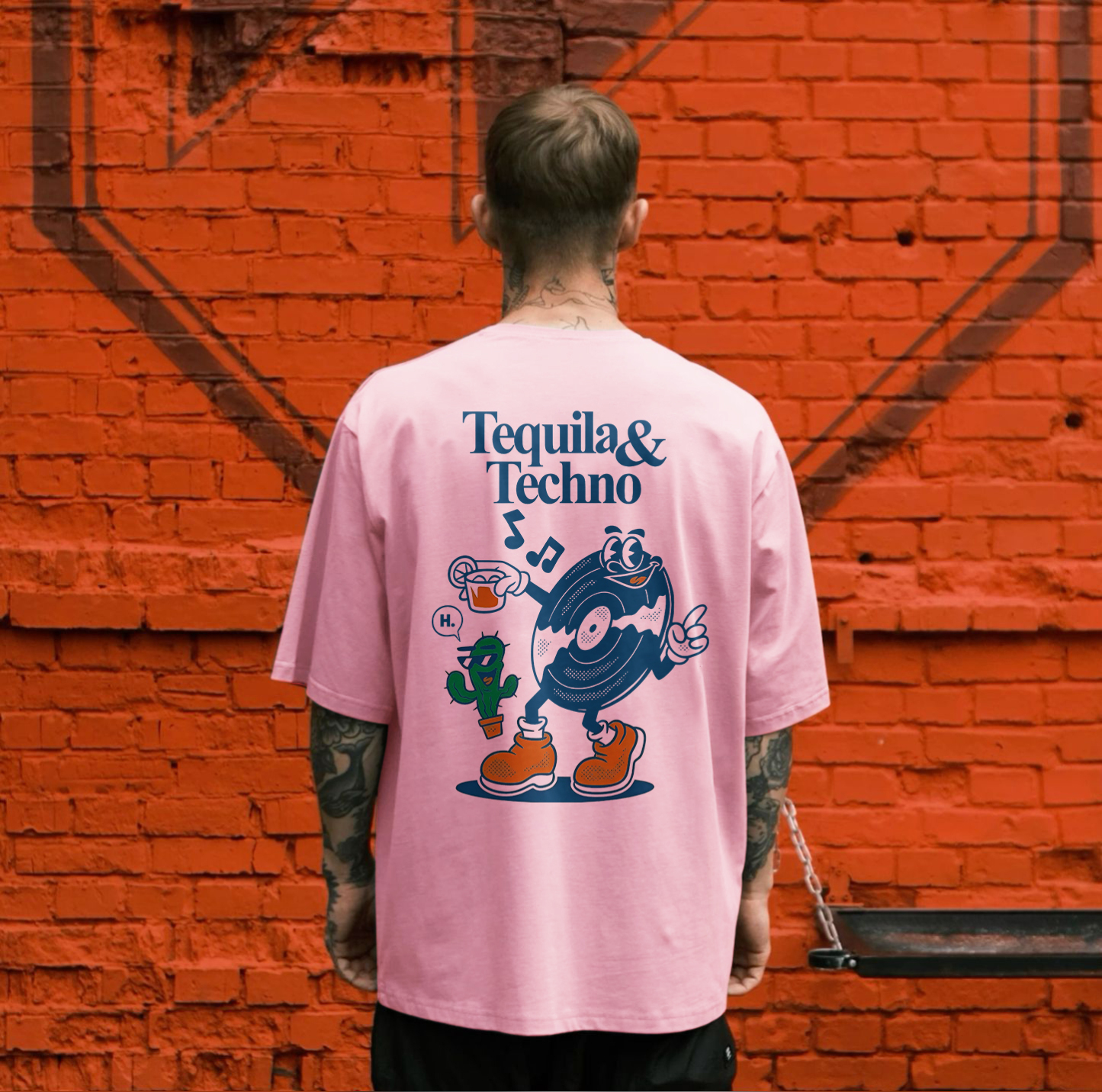 Tequila & Techno Printed T-shirt（Double-sided Print）