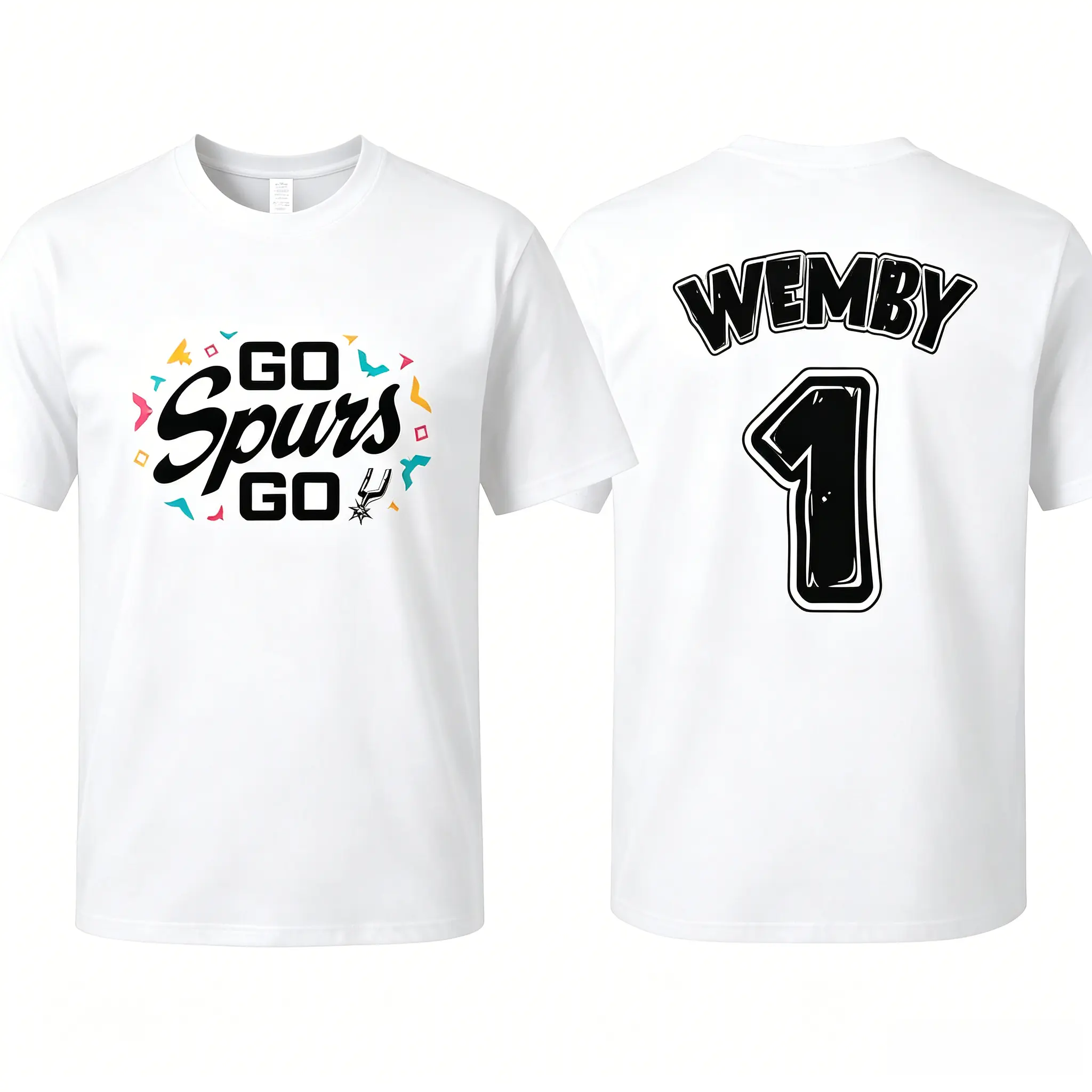 Go Spurs Go WEMBY # 1  T-Shirt