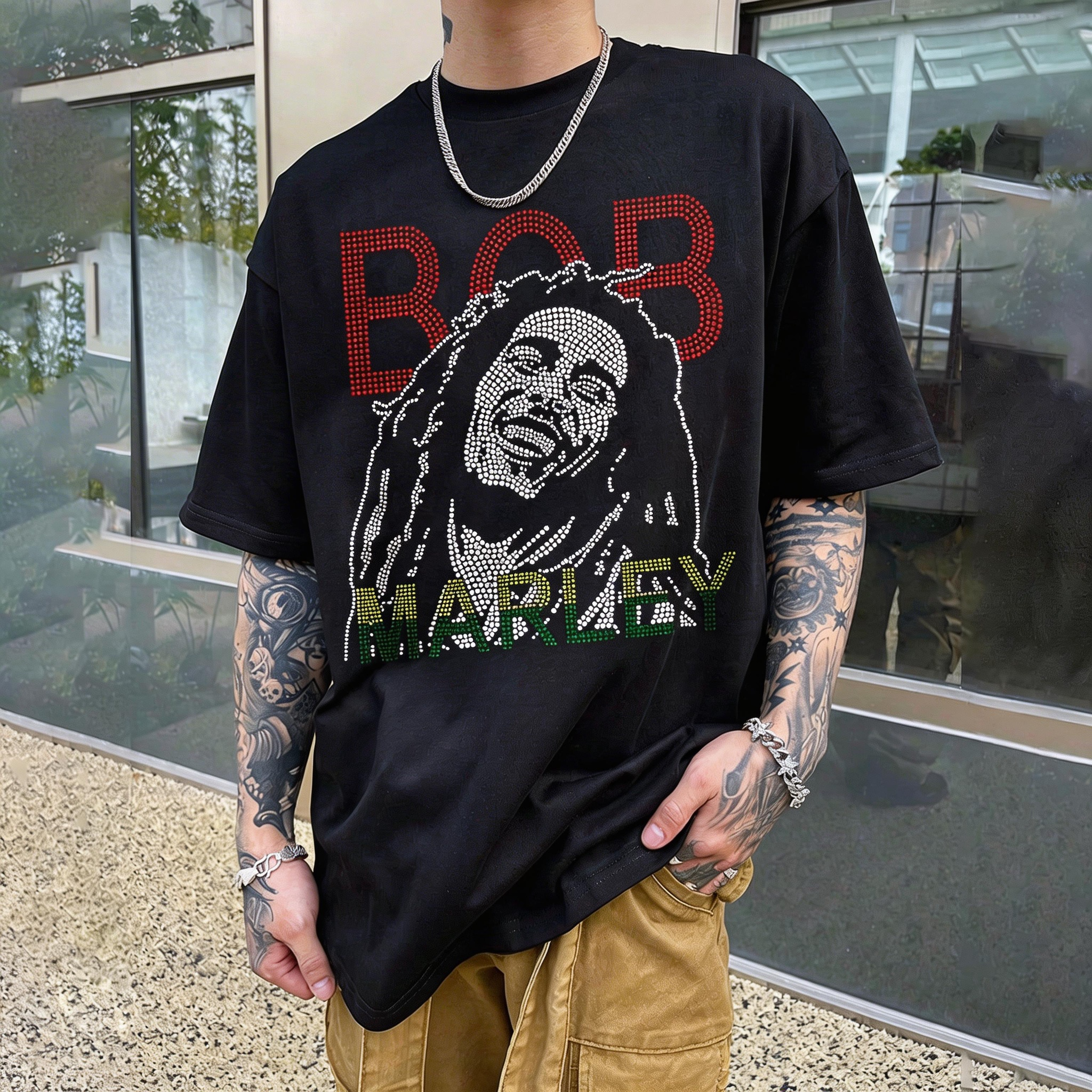 Bob Marley Portrait Graphic T-Shirt
