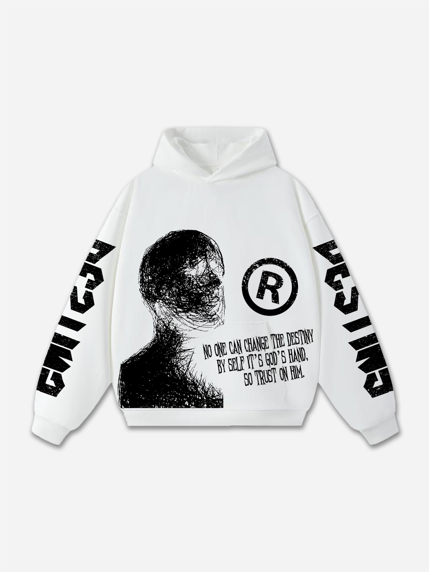 Vintage Destiny Mummy Graphic Oversized Hoodie