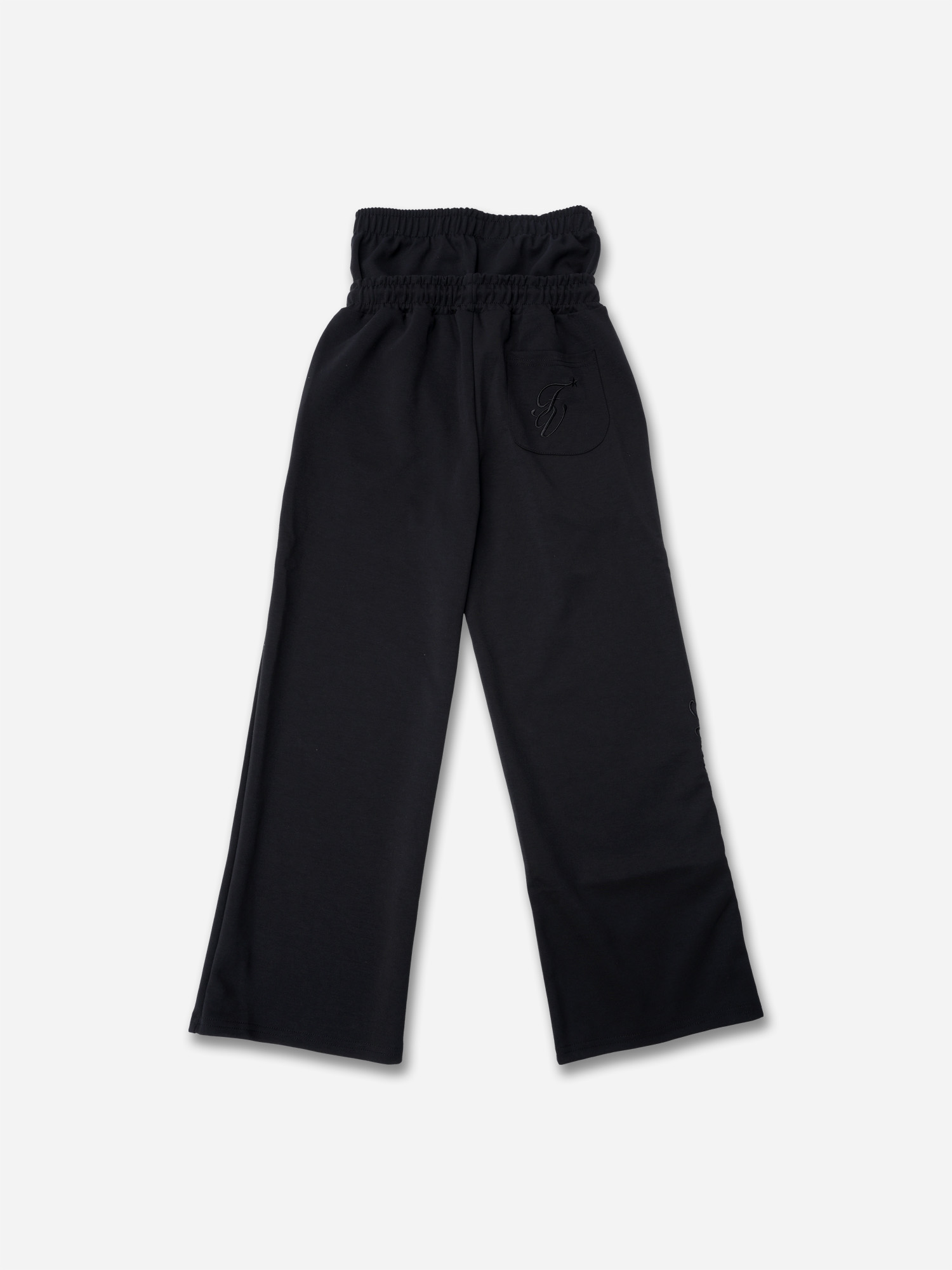 Hiphop Double Waistband Design With Star Embroidery Sweatpants