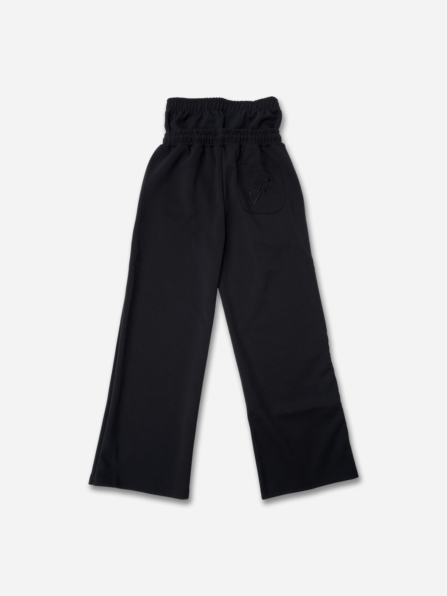 Hiphop Double Waistband Design With Star Embroidery Sweatpants