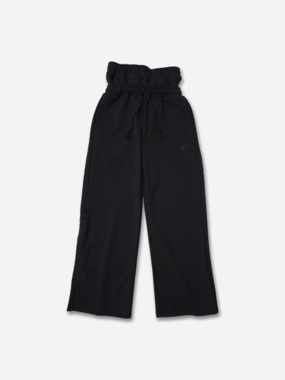 Hiphop Double Waistband Design With Star Embroidery Sweatpants