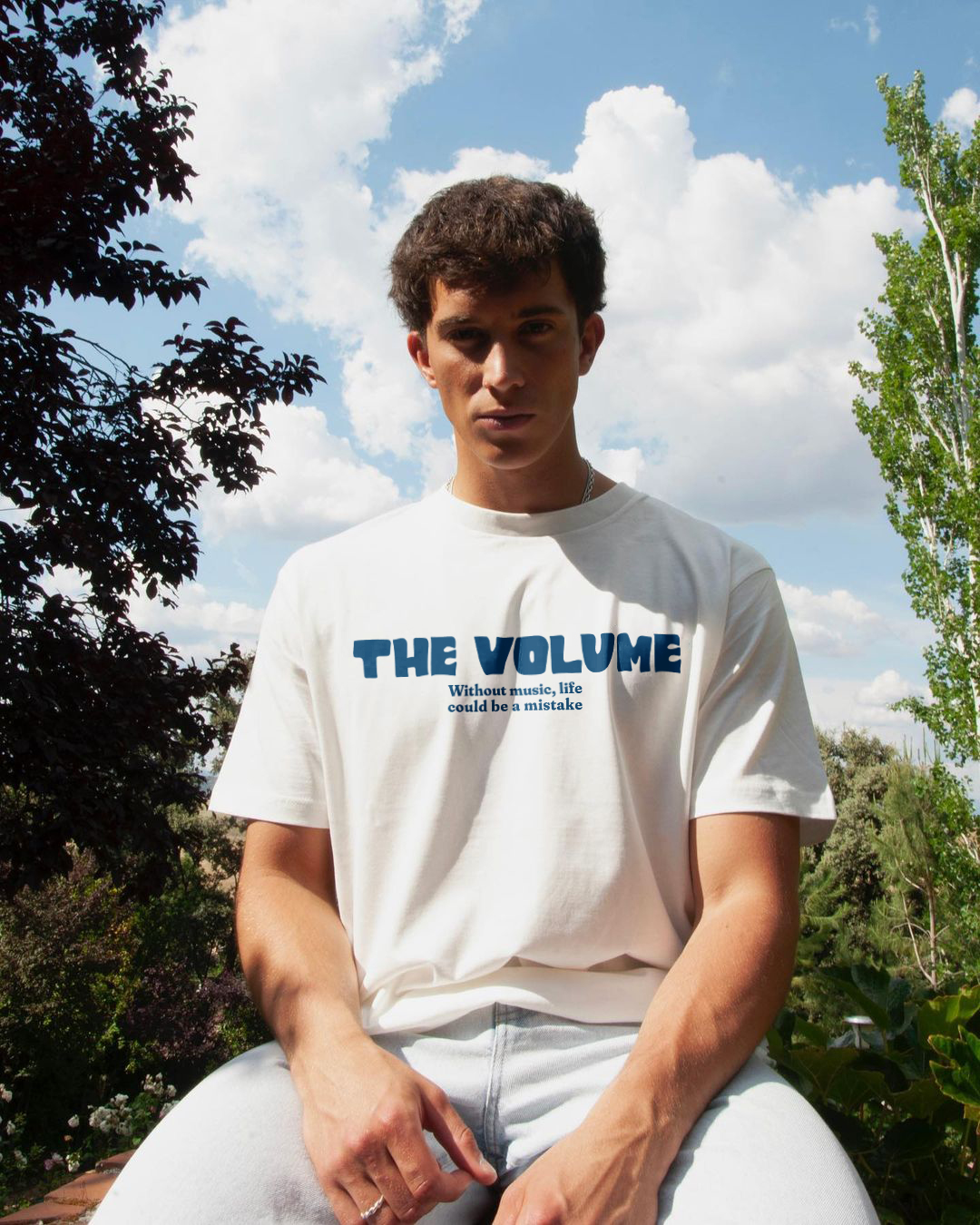 Turn Up The Volume Without Music Life Could Be A Mistake Printed T-shirt（Double-sided Print）