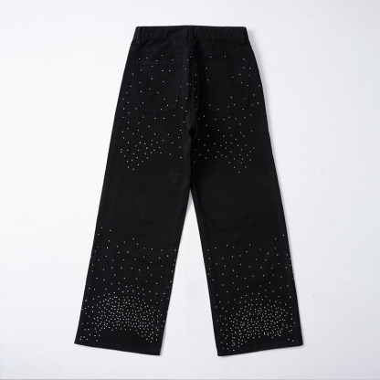 Sopula Rhinestones Cross Baggy Jeans