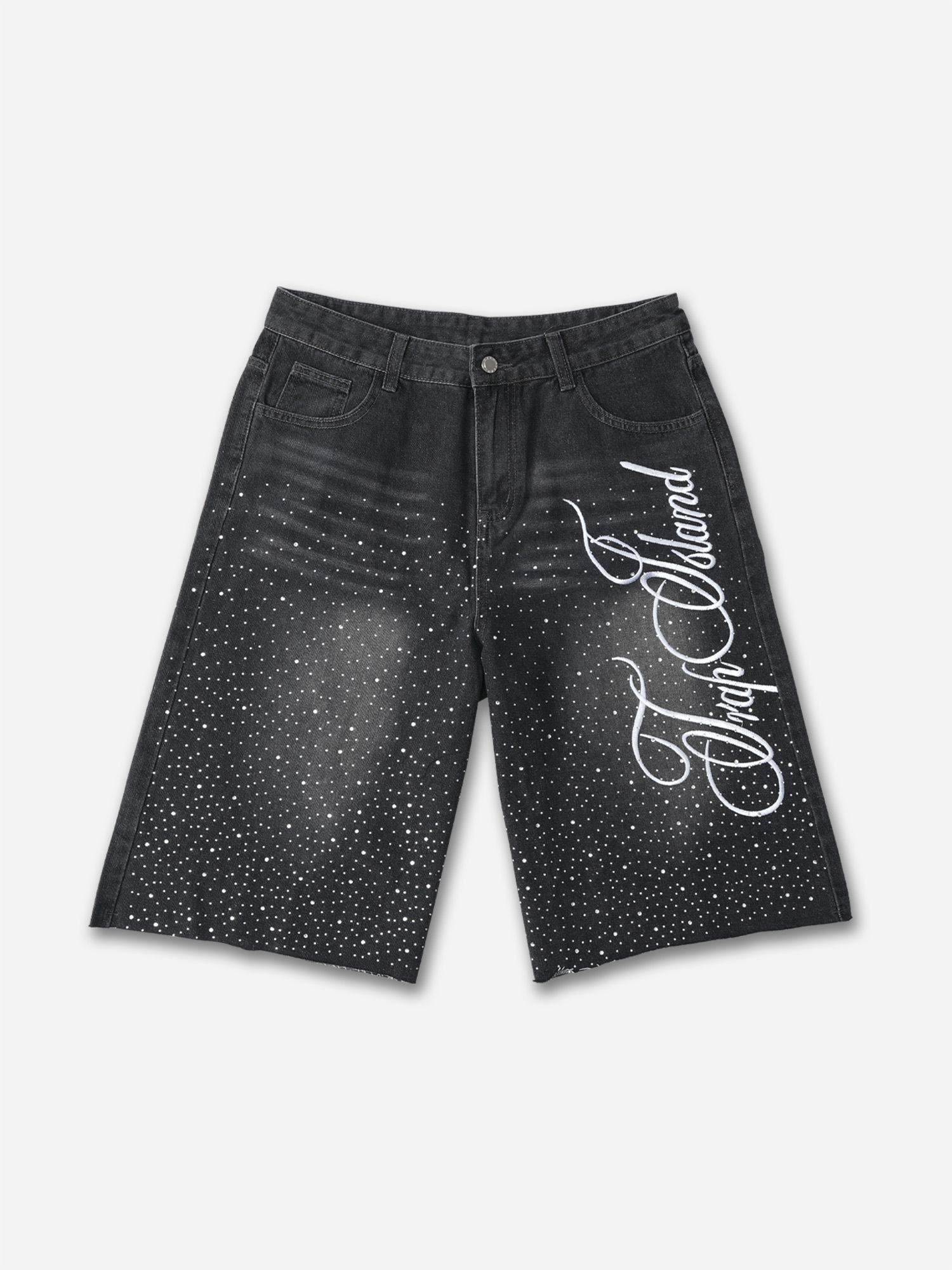 Vintage Washed High Street Jorts Distressed Denim Shorts