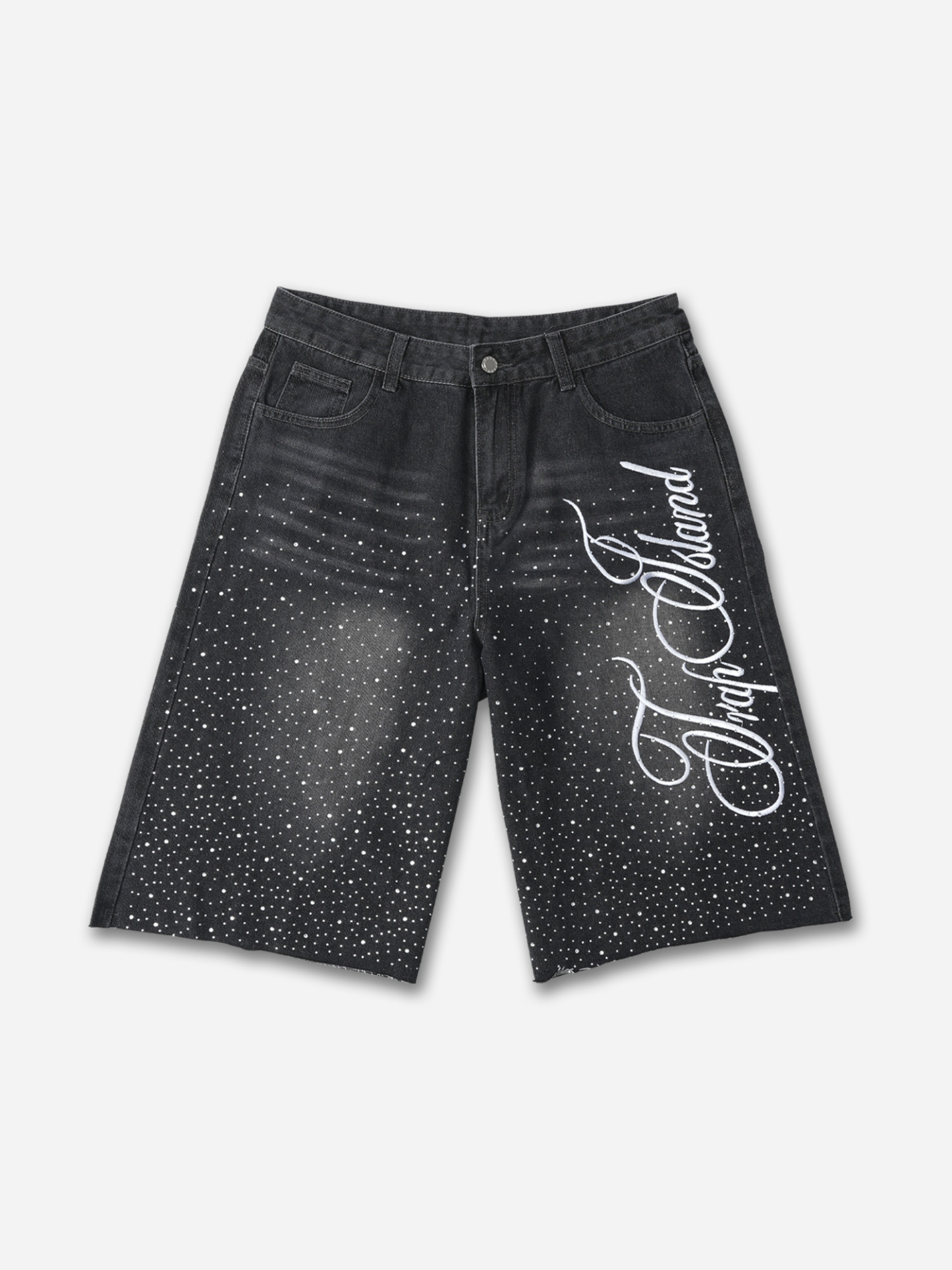 Vintage Washed High Street Jorts Distressed Denim Shorts