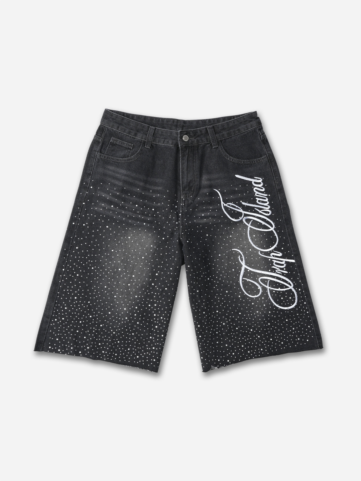 Vintage Washed High Street Jorts Distressed Denim Shorts