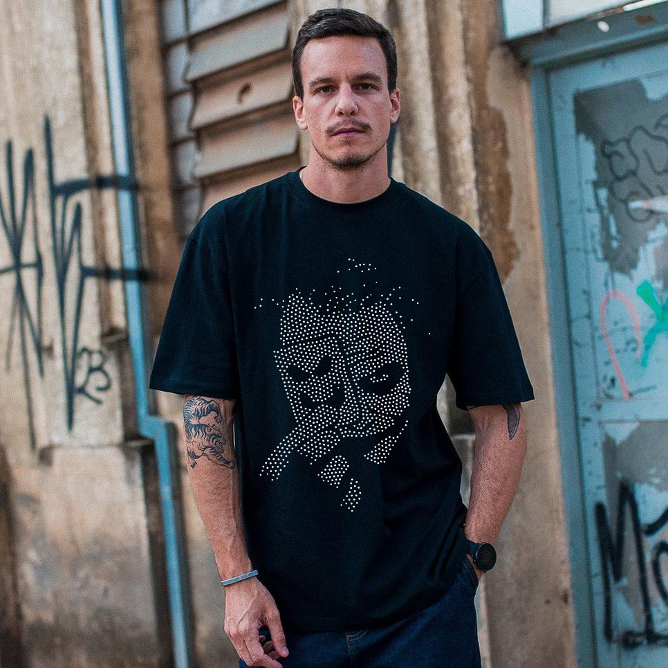 V For Vendetta Mask Portrait Graphic T-Shirt