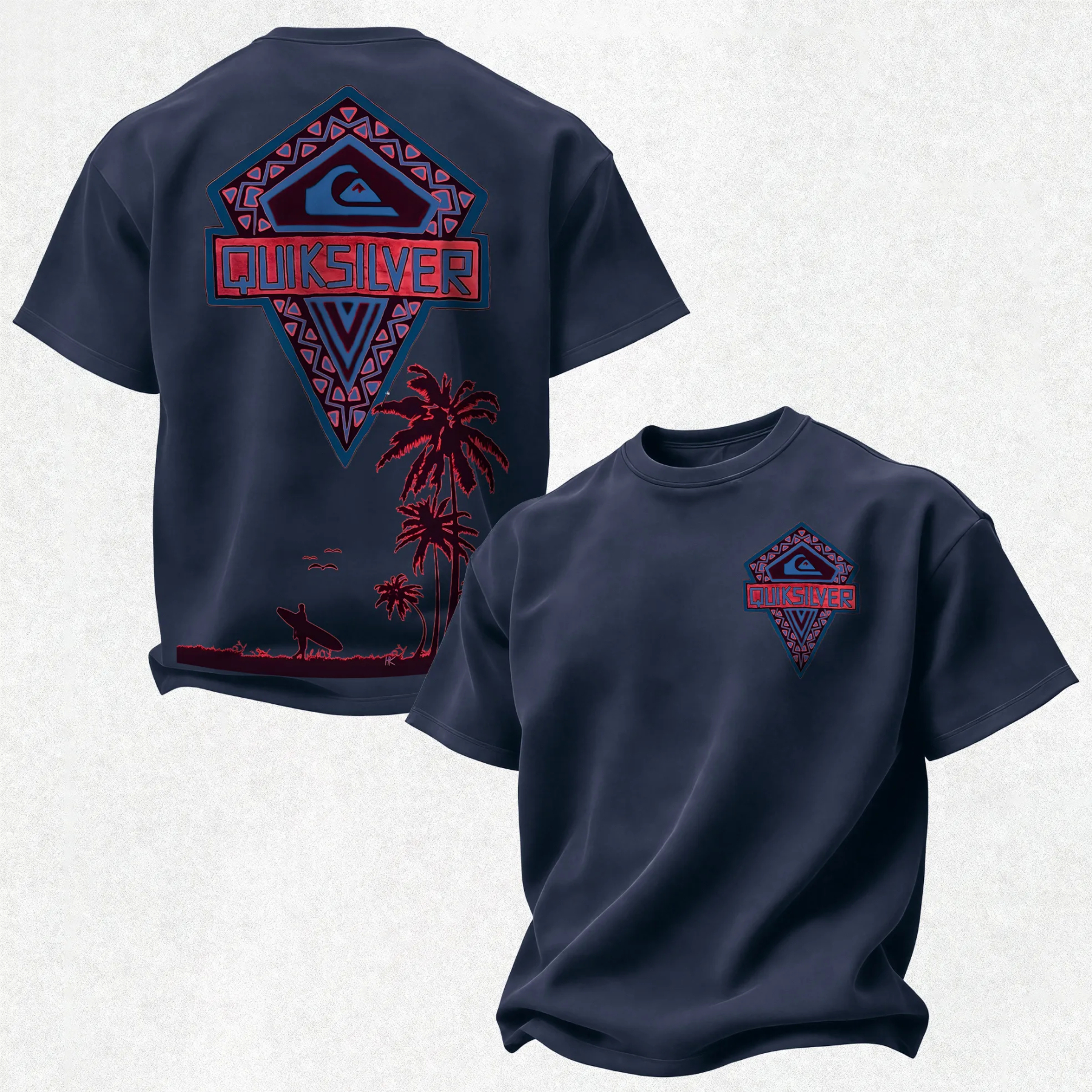 Quiksilver Simple Wave Logo Printed Men's T-shirt