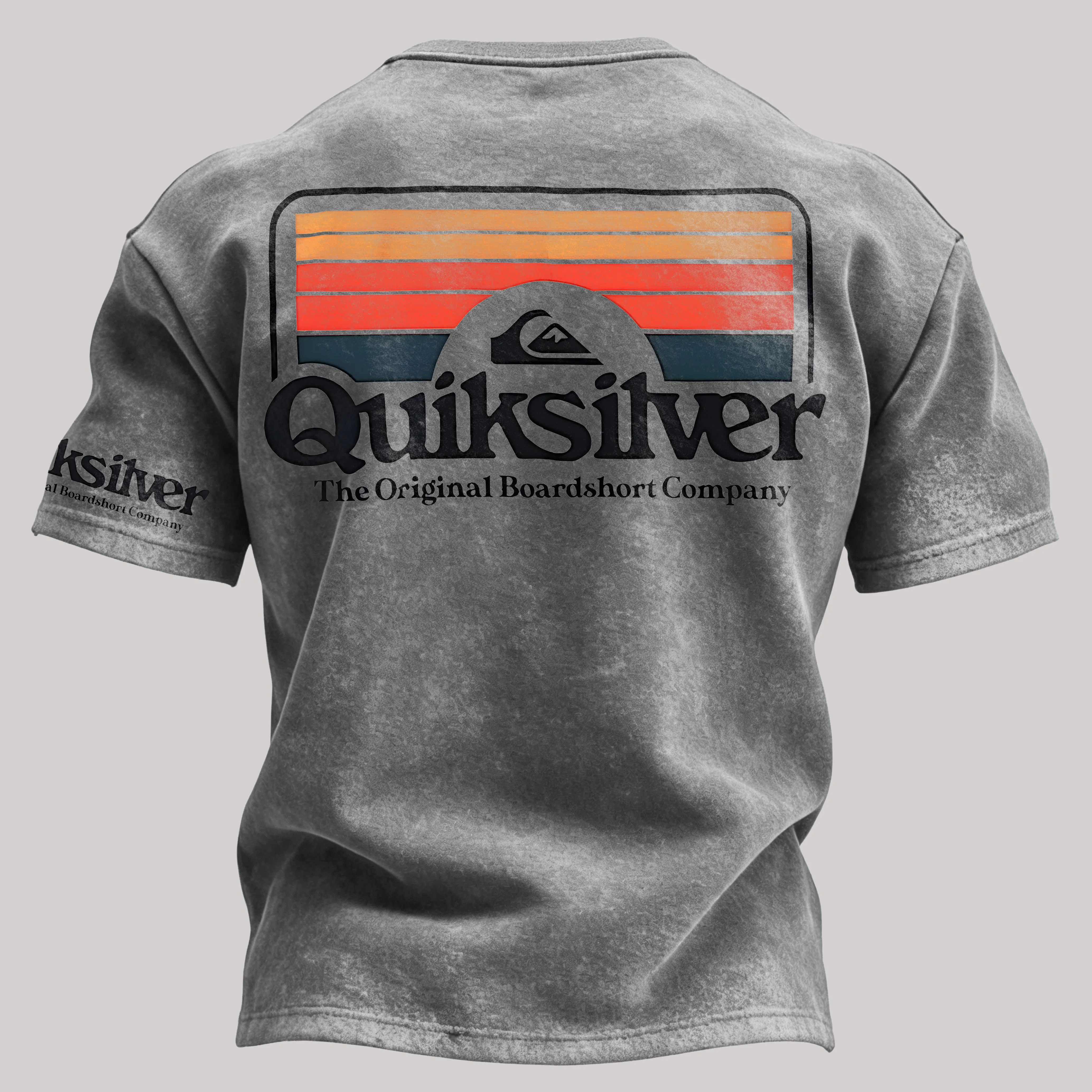 Quiksilver Retro Sunset Logo Printed Men's T-shirt
