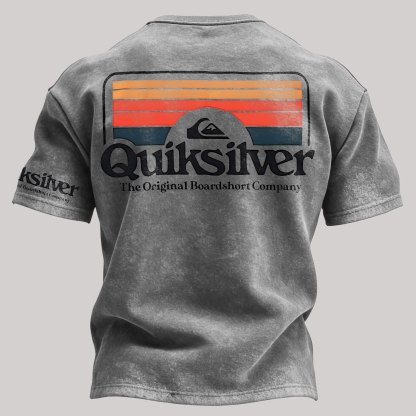 Quiksilver Retro Sunset Logo Printed Men's T-shirt