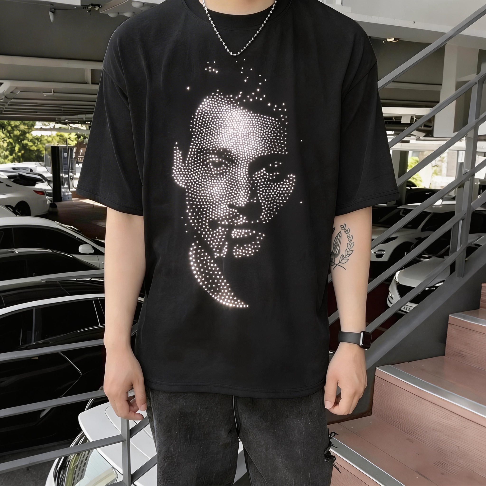 Tupac Shakur Profile Portrait Graphic T-Shirt