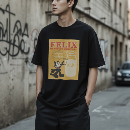 Felix The Cat Wonderful Wonderful Cat Printed Men's T-shirt