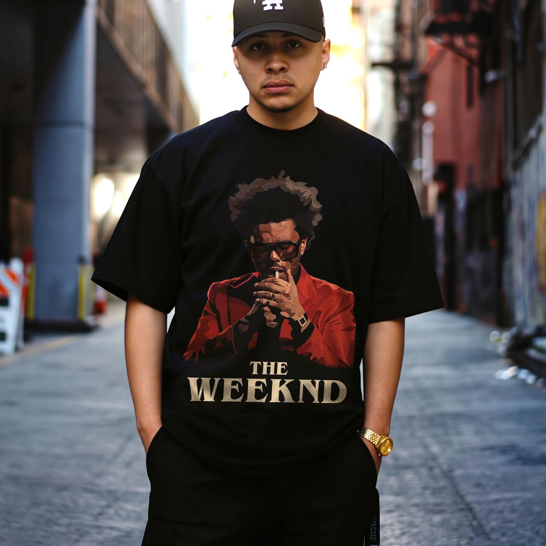 The Weeknd Portrait Printed Men's T-shirt