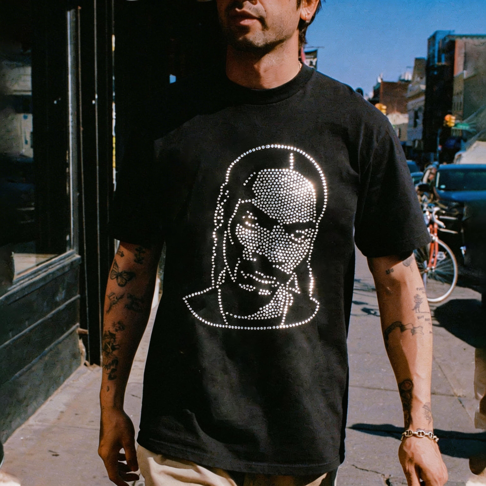 Tupac Shakur Portrait Graphic T-Shirt