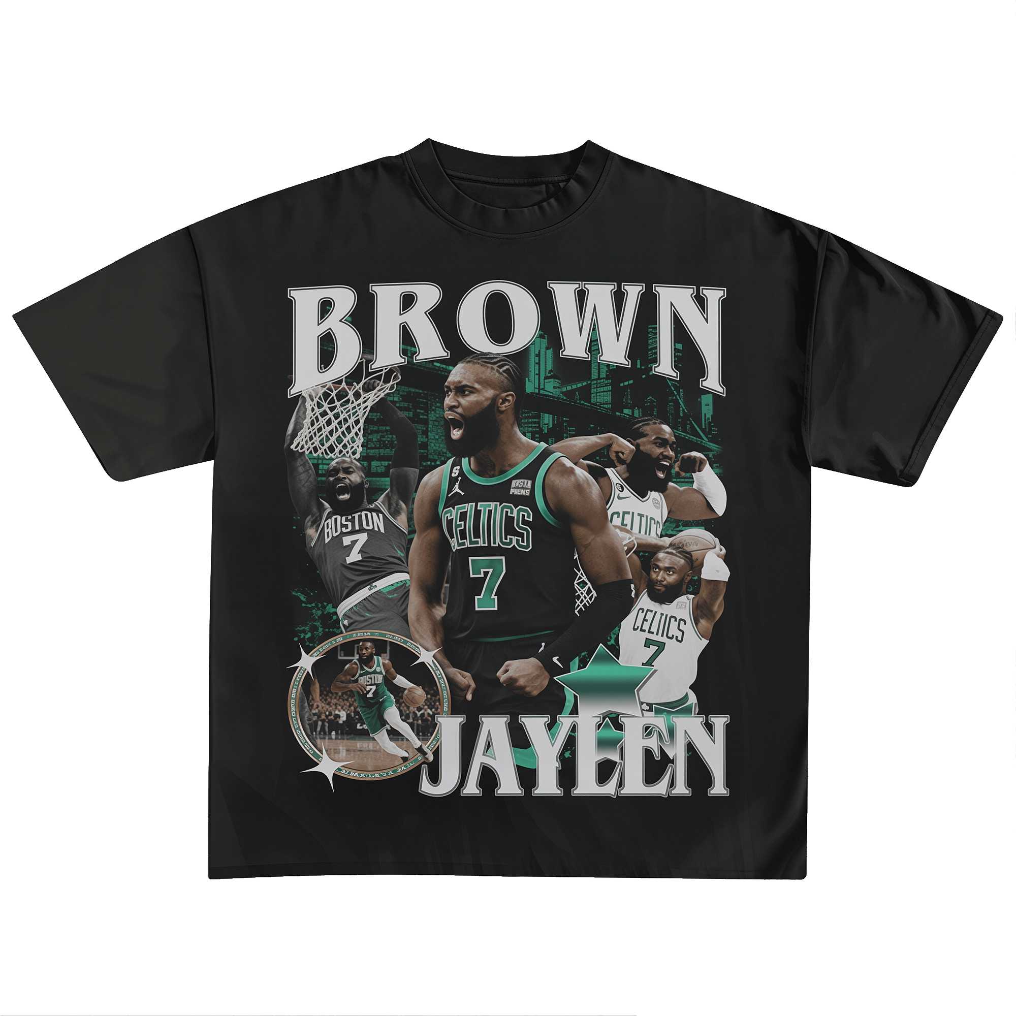 Boston, Celtics, 7 Printed Men's T-shirt（Double-sided Print）