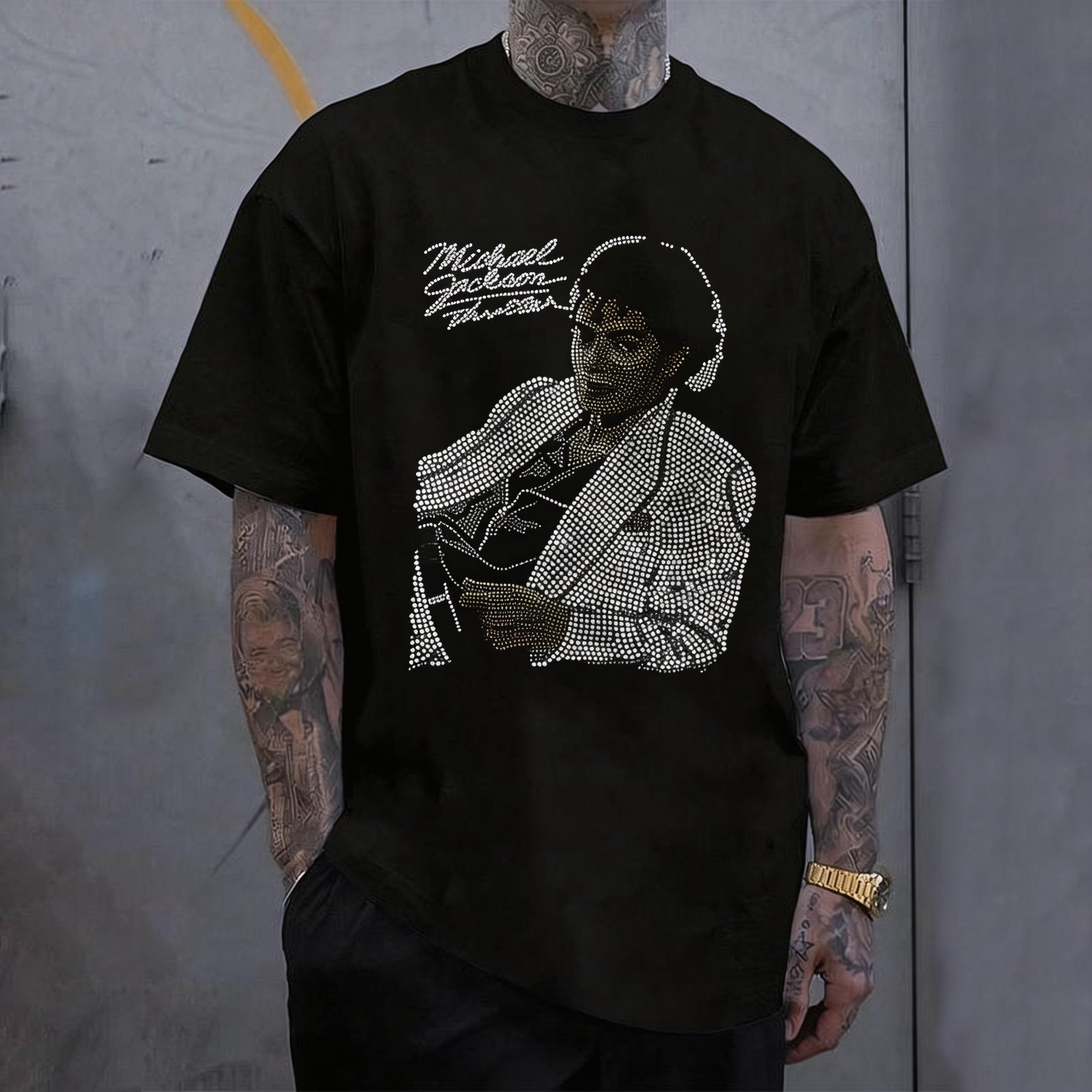 Michael Jackson Signature Portrait Graphic T-Shirt