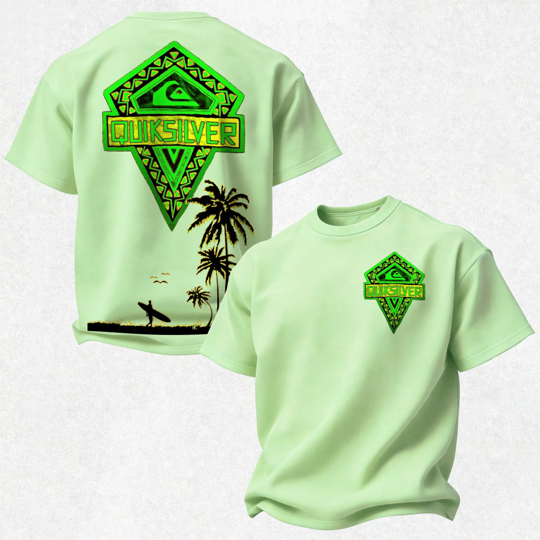 Quiksilver Simple Wave Logo Printed Men's T-shirt