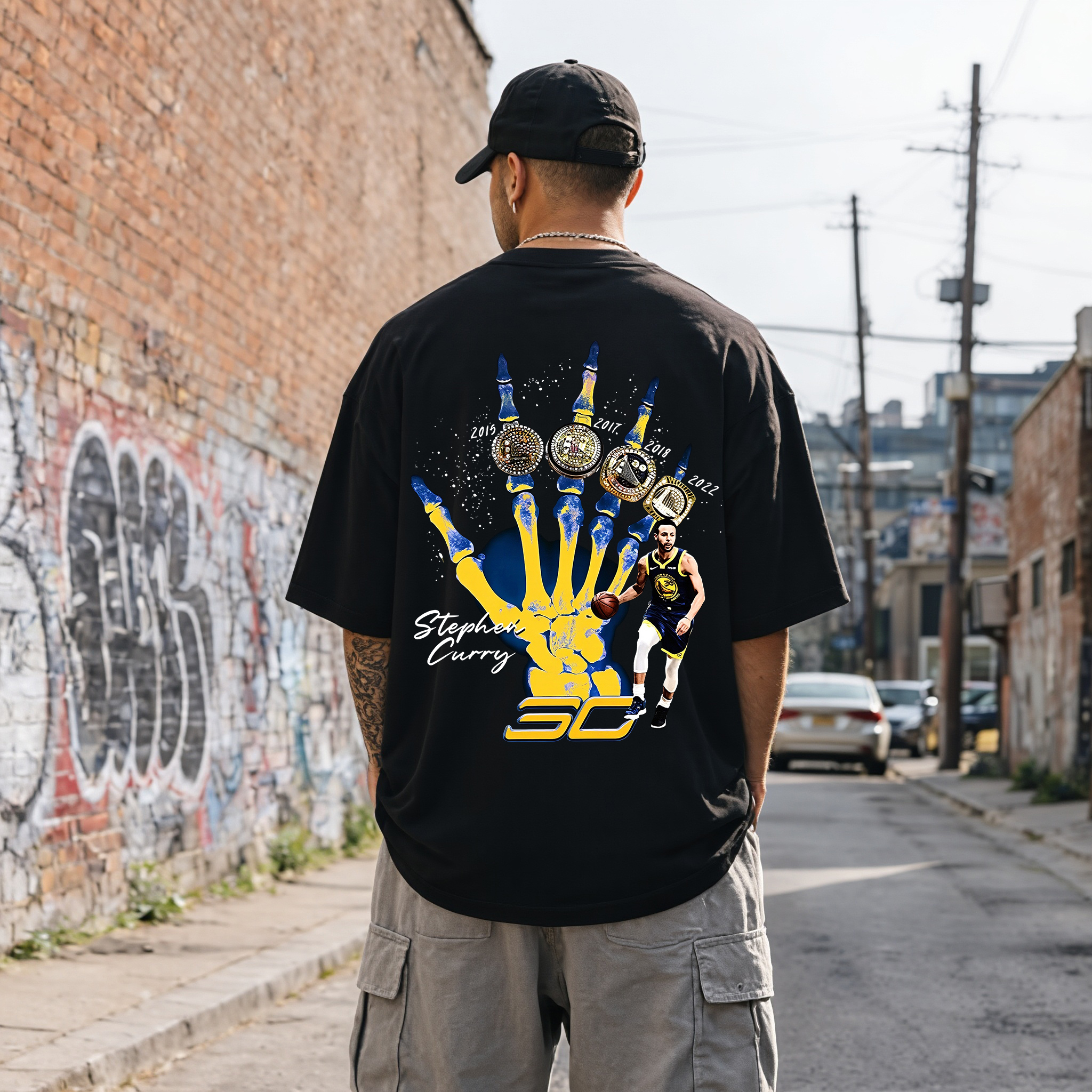 Stephen Curry Printed Men's T-shirt（Double-sided Print）