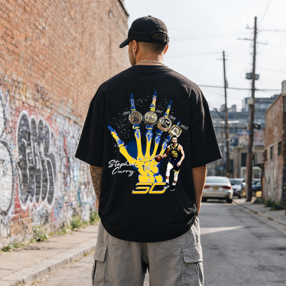 Stephen Curry Printed Men's T-shirt（Double-sided Print）