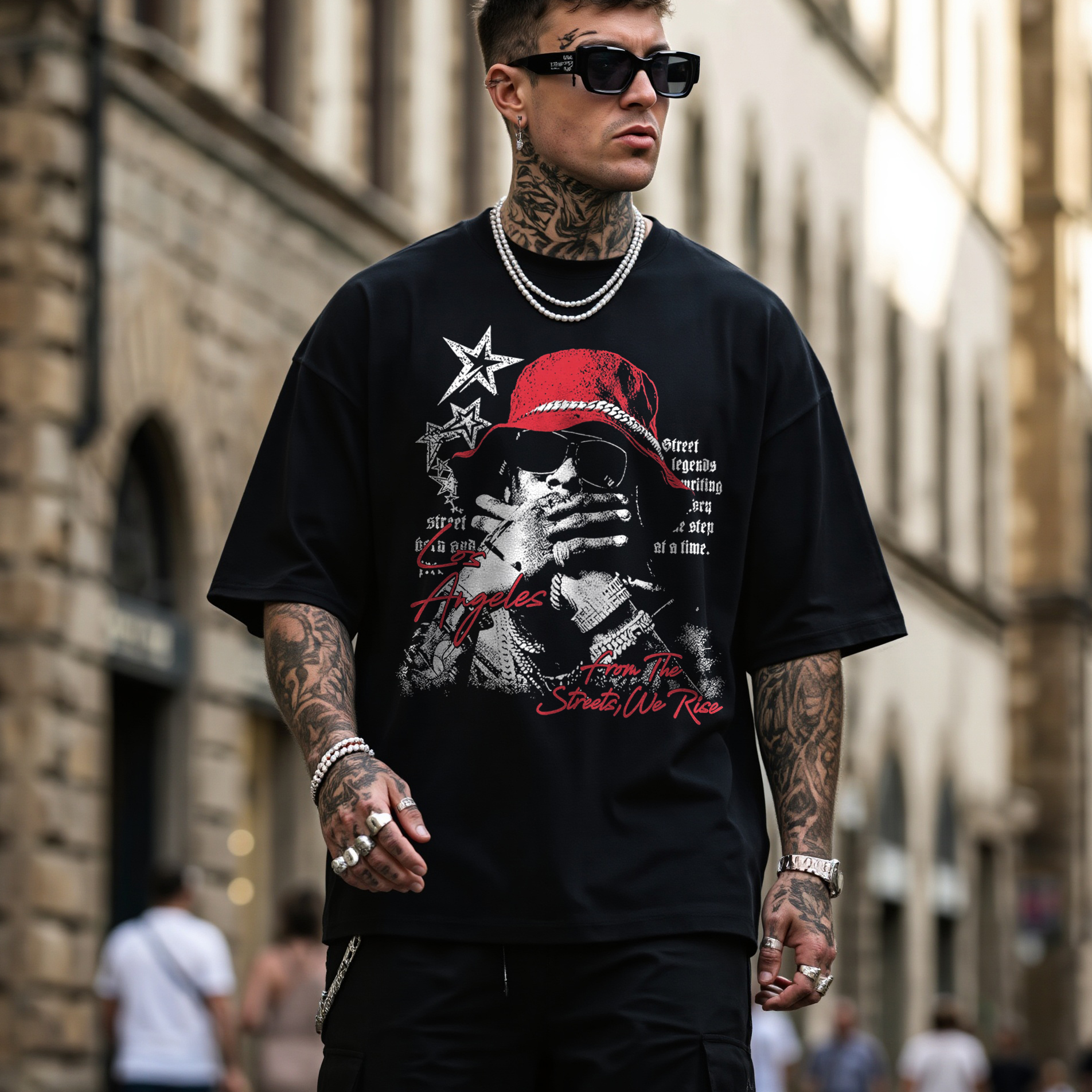 Los Angeles Street Culture Printed Men's T-shirt