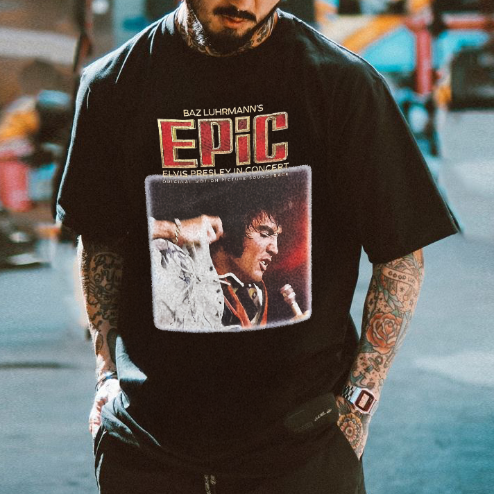 Baz Luhrmann's Epic Elvis Presley In Concert Original Motion Picture Soundtrack Printed Men's T-shirt