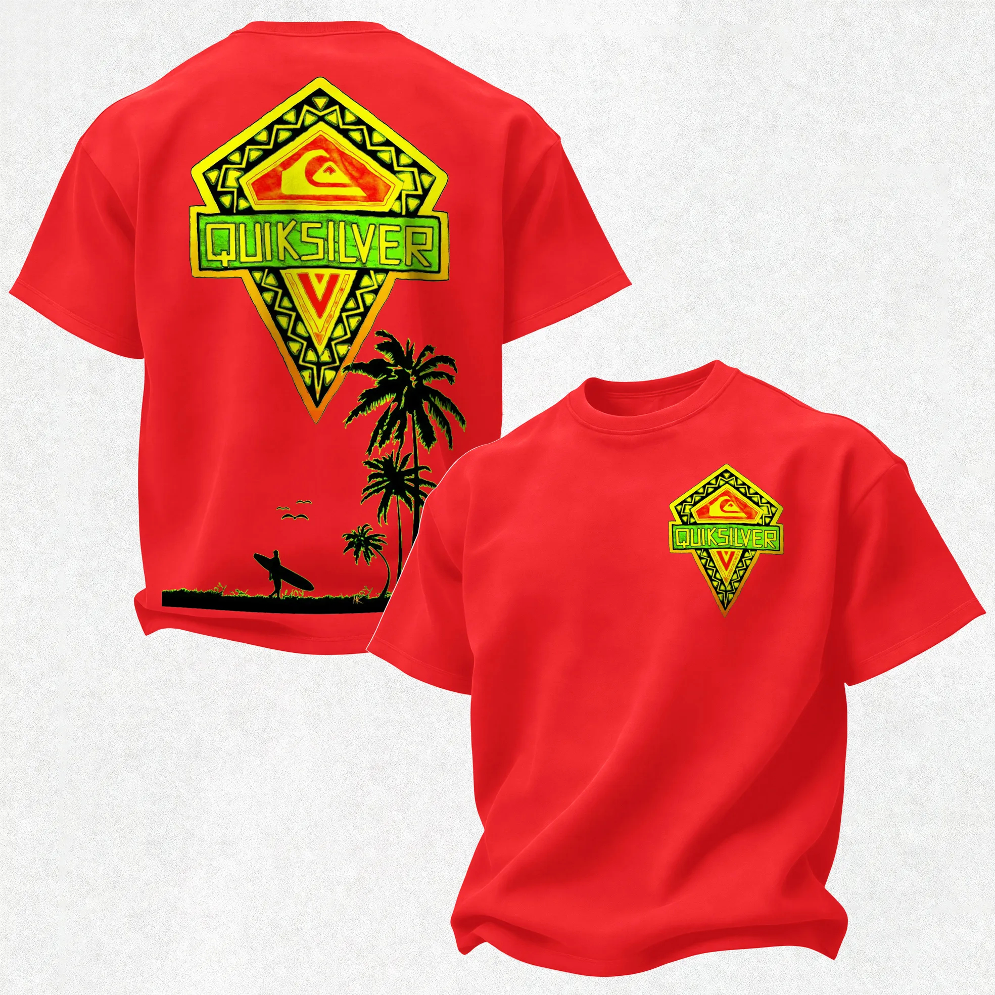 Quiksilver Simple Wave Logo Printed Men's T-shirt