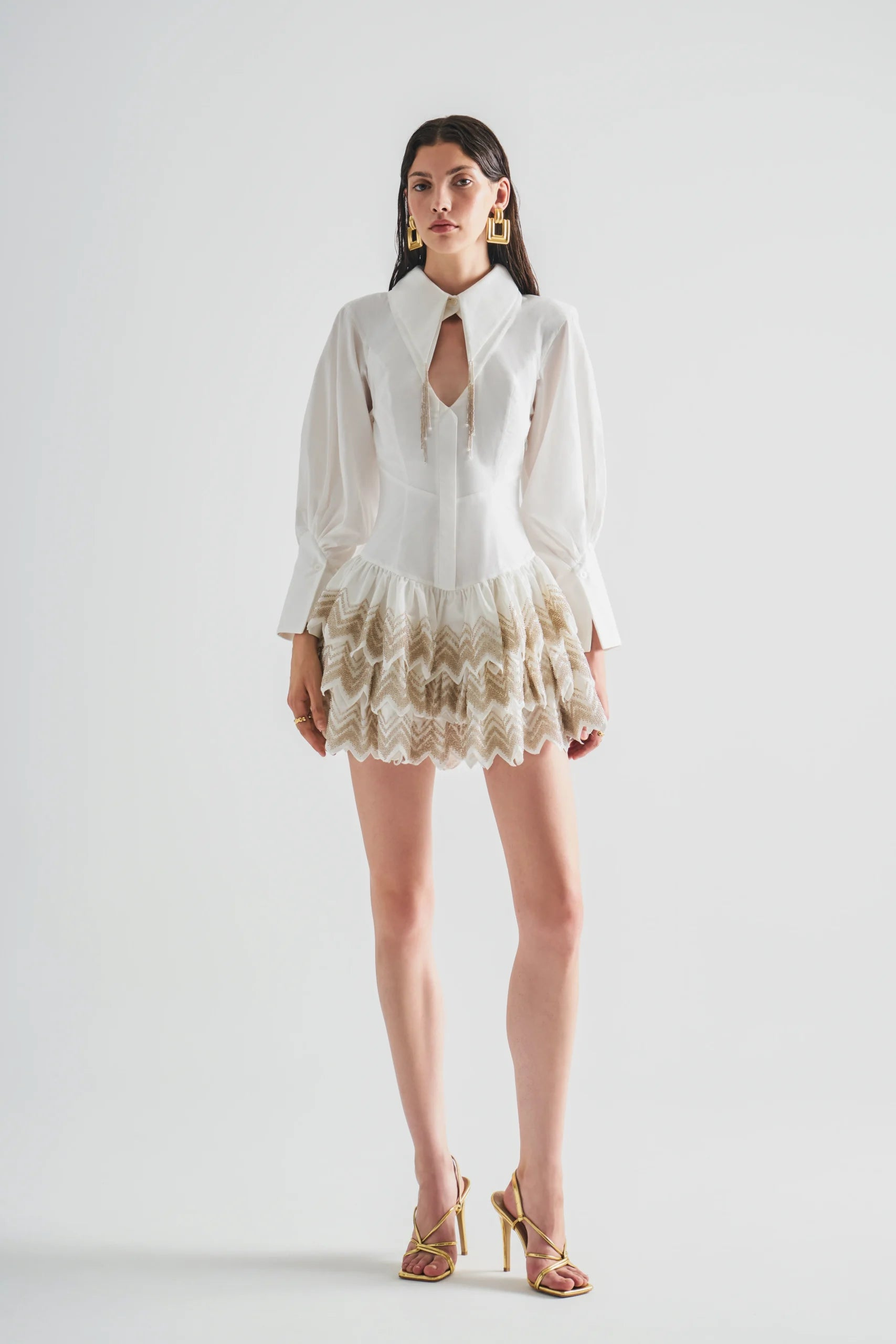 Katia White Shirt Skirt