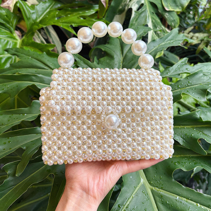 White Hollow Woven Bag