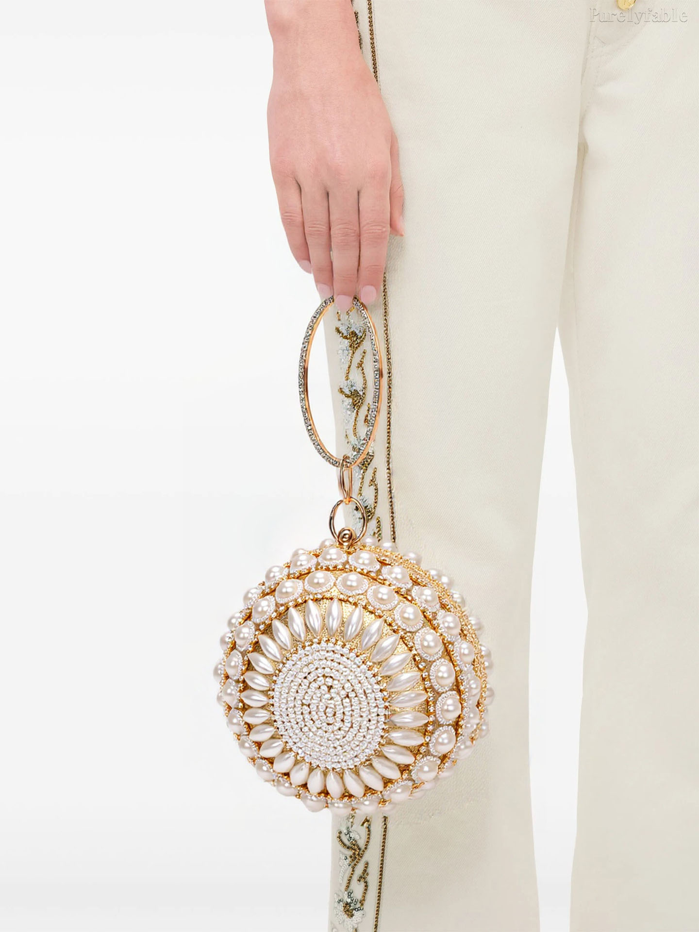 Golden Pearl Banquet Bag