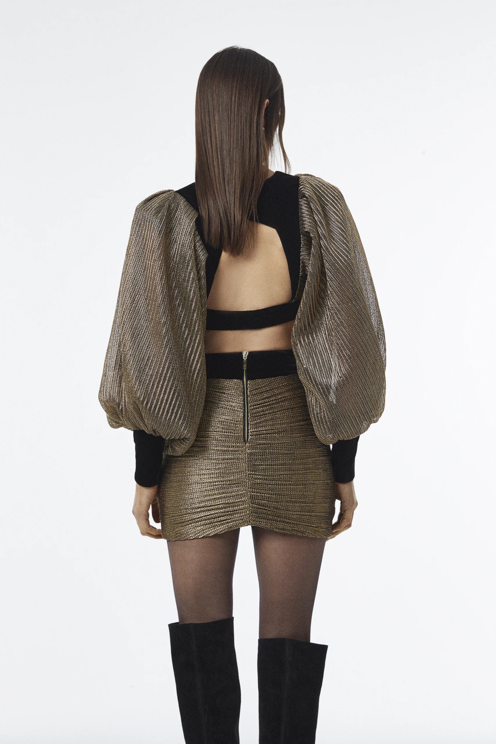 Coralie Pleated Pencil Skirt