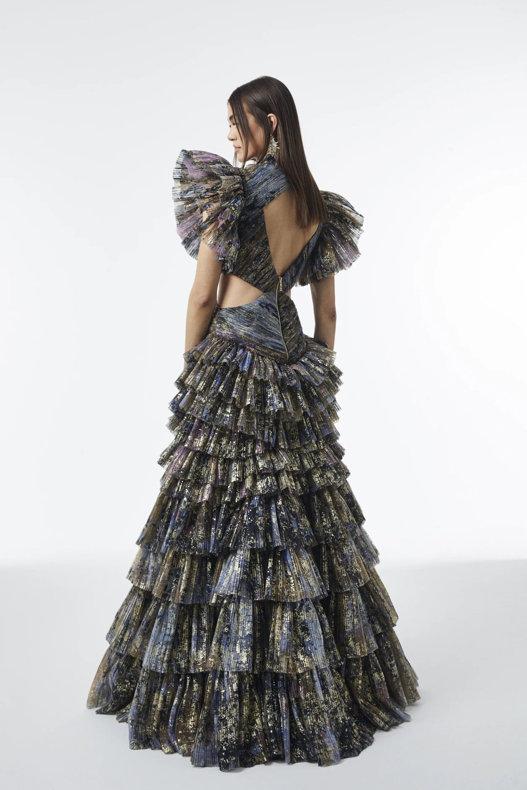 Coralie Openwork Layered Ruffle Skirt